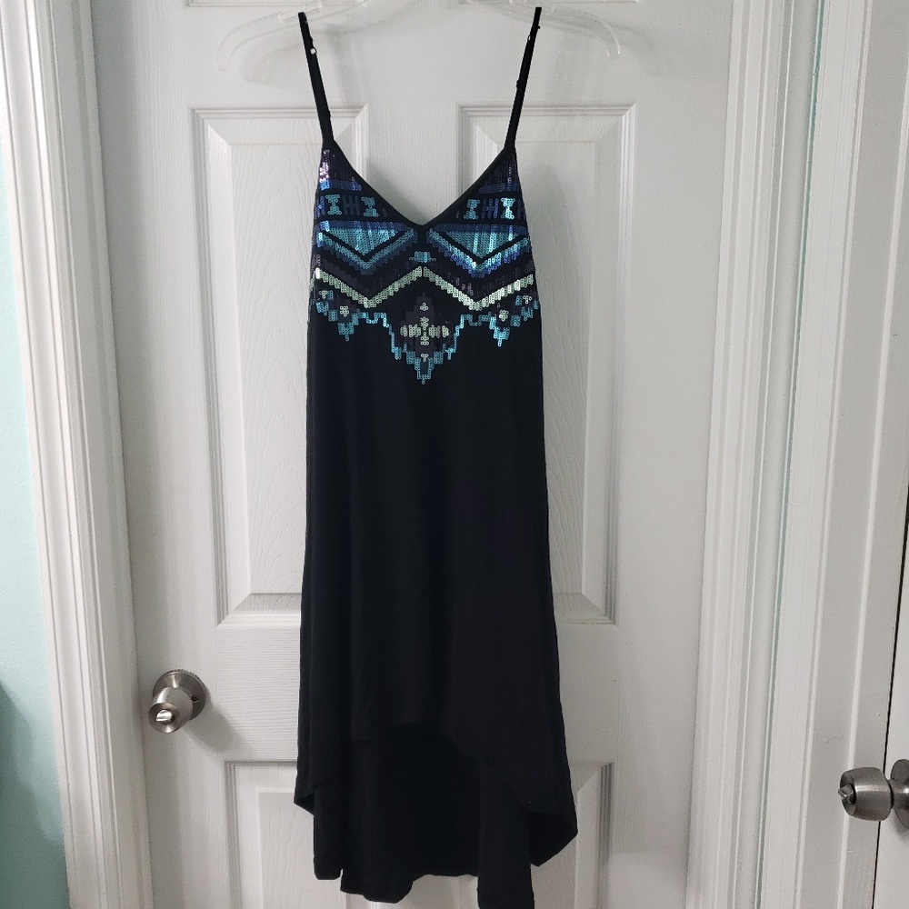 Express Sequin High-Low Dress